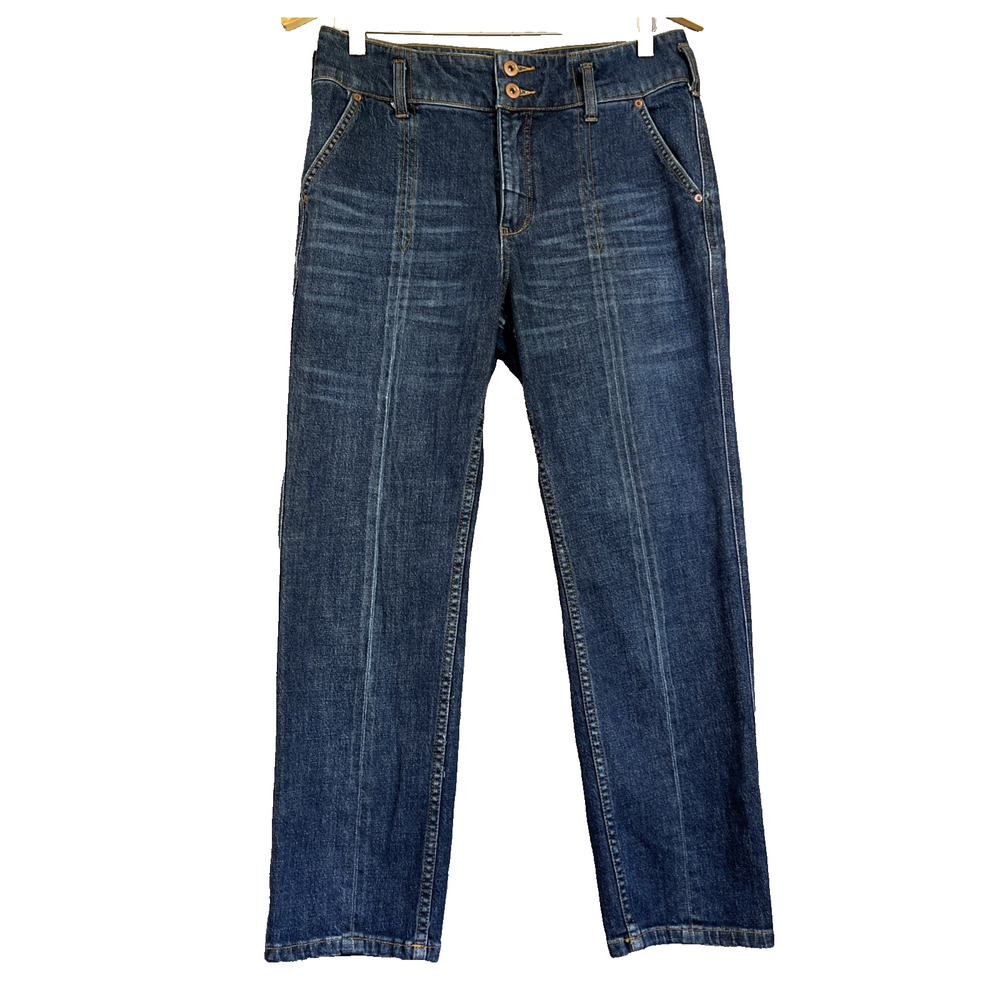 Pilcro And The Letterpress Jeans Women's 28 Blue Pleated High Waist 26" Inseam